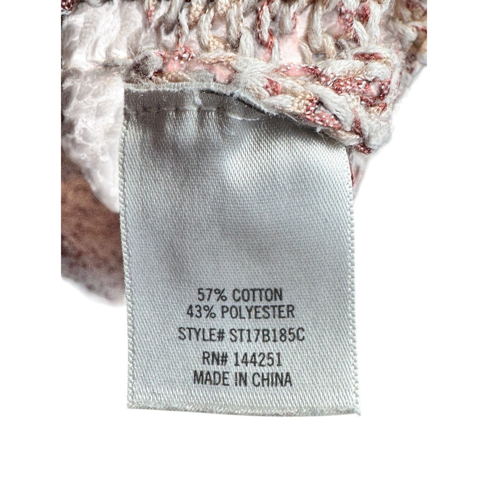 Harper Knit Tank Top Womens S Cream Pink Marled Sweater Cami Boho Festival - Picture 9 of 10